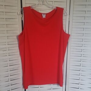 Chico's Bright Orange  Sleeveless Women's Top New 12/14